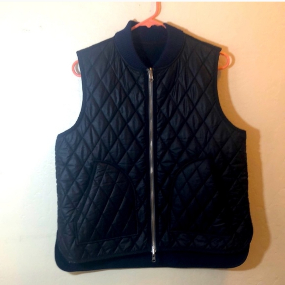 Madewell Black Quilted Vest